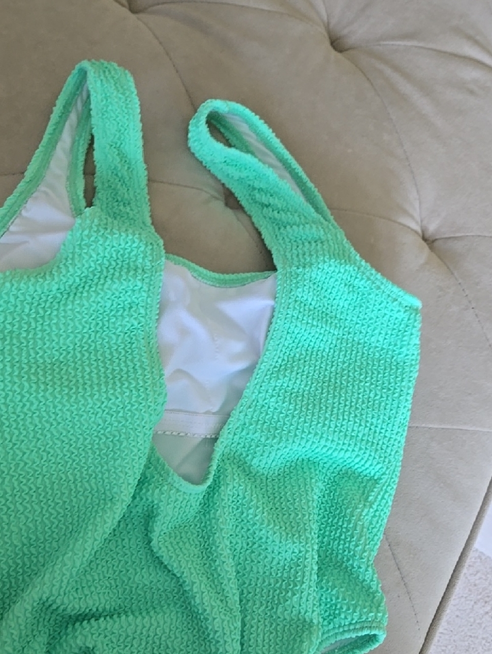 Neon Green One Piece Swimsuit - Picture 4 of 4